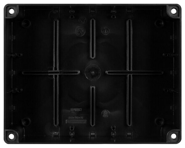 Plastová instalační krabice hermetická S-BOX 516C, 240x190x90mm IP65, černá, UV
