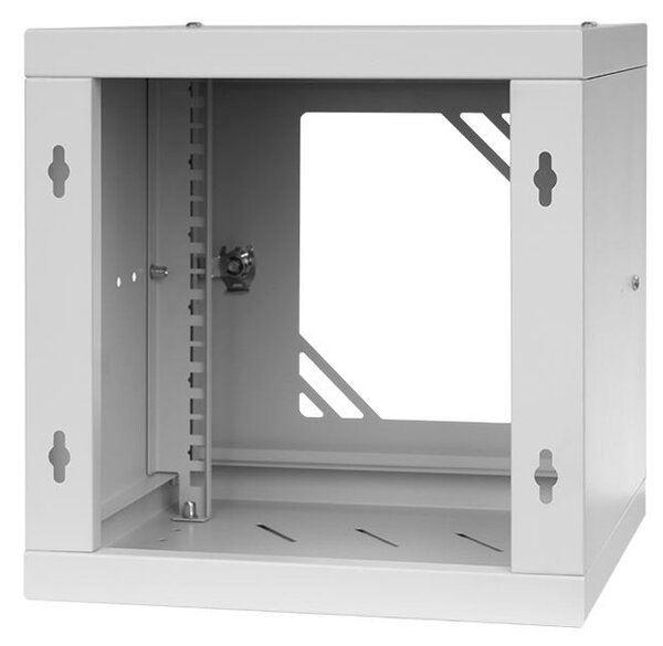 RACK skříň závěsná NEKU TS 10" 6U 300mm, samosestavitelná, šedá 7035