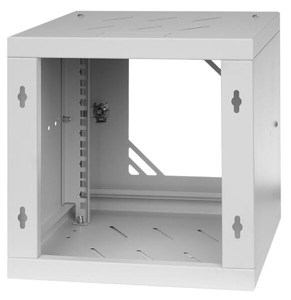 RACK skříň závěsná NEKU TS 10" 6U 300mm, samosestavitelná, šedá 7035
