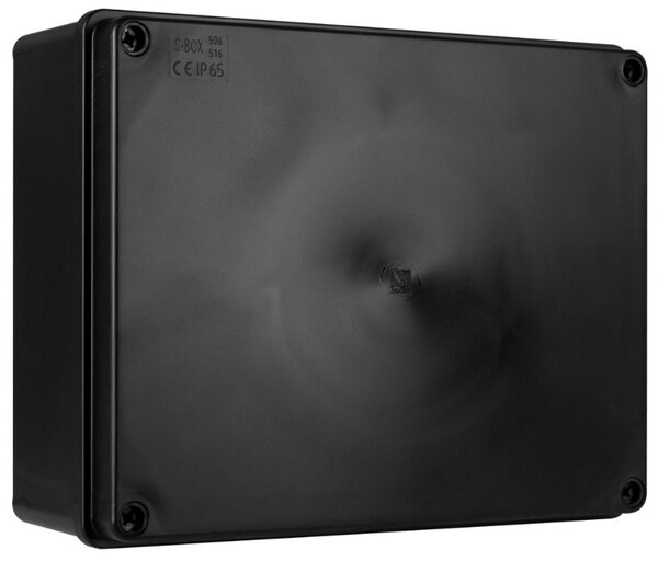 Plastová instalační krabice hermetická S-BOX 516C, 240x190x90mm IP65, černá, UV