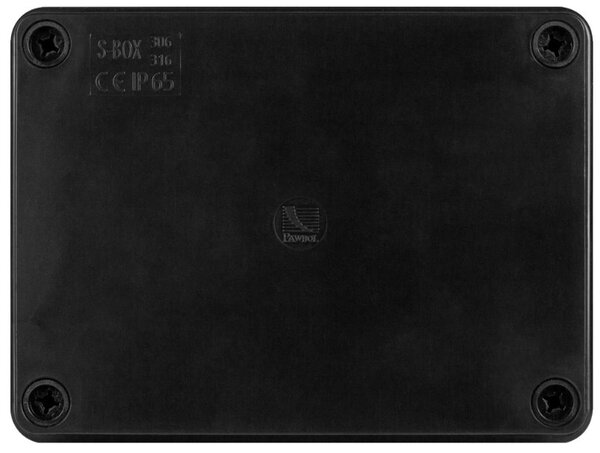 Plastová instalační krabice hermetická S-BOX 316C, 150x110x70mm IP65, černý, UV