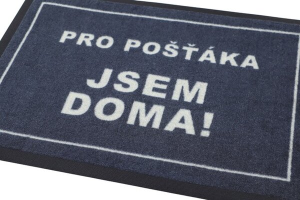 GDmats, POSLEDNÍ ŠANCE: Rohožka Pro pošťáka jsem doma 40x60 cm - na ven i na doma, 40x60, šedá