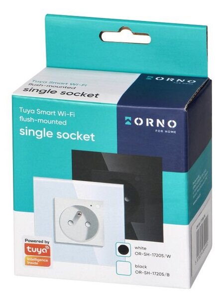Chytrá zásuvka s TUYA ORNO OR-SH-17205/W Smart Home, pod omítku