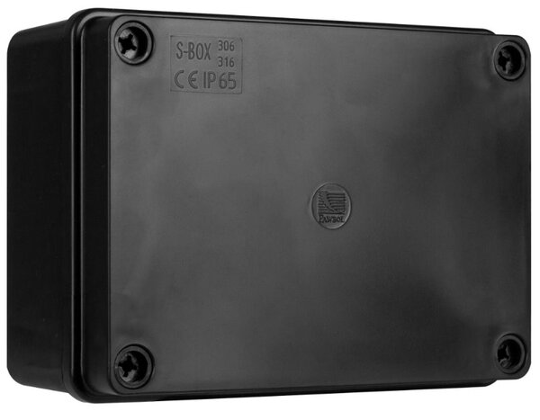 Plastová instalační krabice hermetická S-BOX 316C, 150x110x70mm IP65, černý, UV