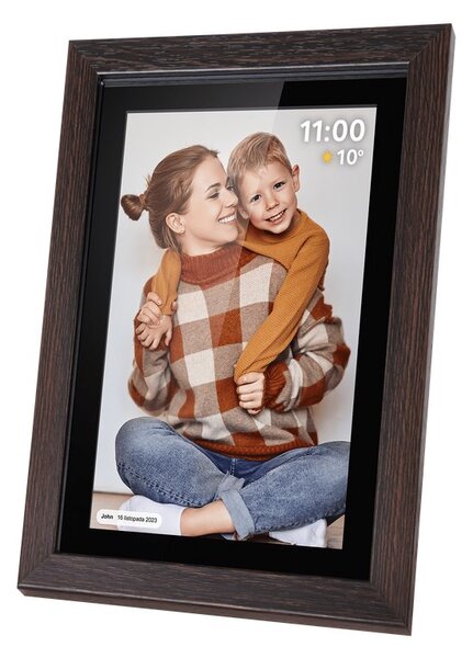 Fotorámeček KRUGER & MATZ KM1102 Frameo WiFi, dřevěný rám