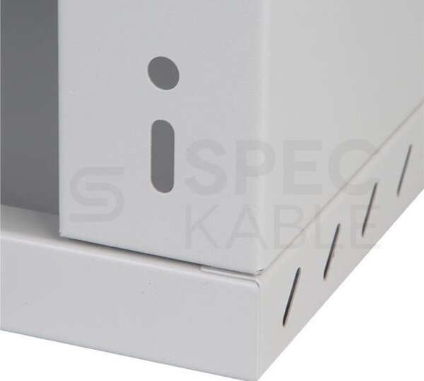 RACK skříň závěsná 19" 4U 350mm, sv. šedá, k samosestavení