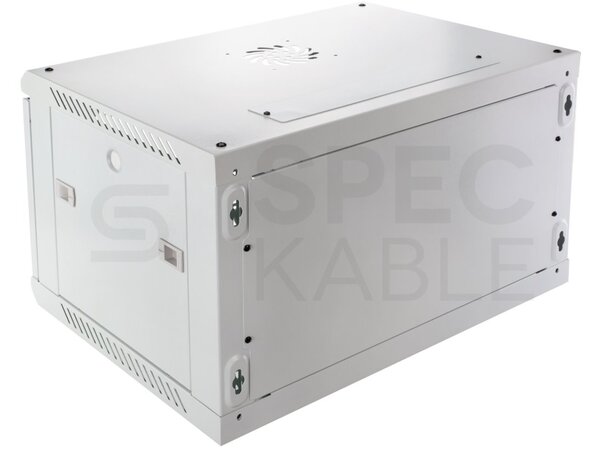 RACK skříň závěsná NEKU TS 19" 6U 350mm, sv. šedá, k samosestavení