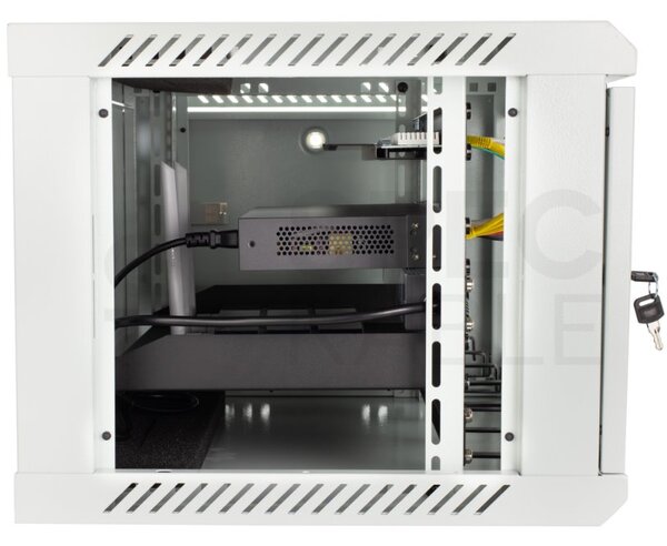 RACK skříň závěsná NEKU TS 19" 6U 350mm, sv. šedá, k samosestavení