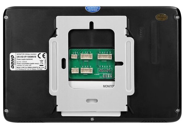 Videozvonek ORNO OR-VID-VP-1069/B, INDI N, rodinný, LCD 7", černý