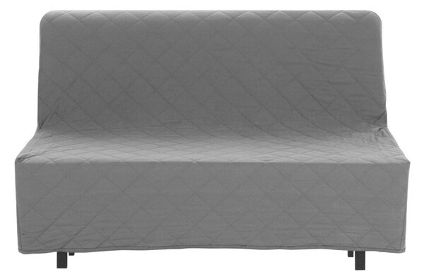 Prošívaný jednobarevný potah na pohovku typu harmonika zn. Colombine® perlová šedá 190x140 cm