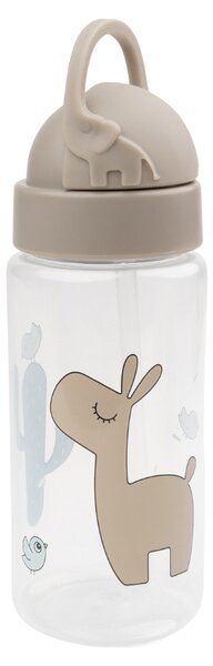 Béžová plastová láhev s brčkem Done by Deer Lalee 350 ml