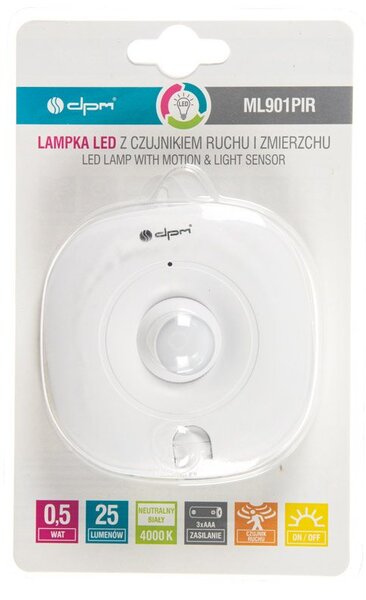 LED orientační svítidlo DPM ML901PIR se senzorem pohybu a soumrakovým čidlem