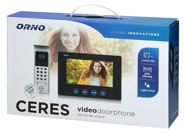 Videozvonek ORNO OR-VID-ME-1056/B CERES, 7" LCD s kodovým zámkem