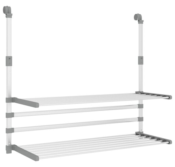Sušák na prádlo na balkon 89 x 25 x (60–95) cm hliník
