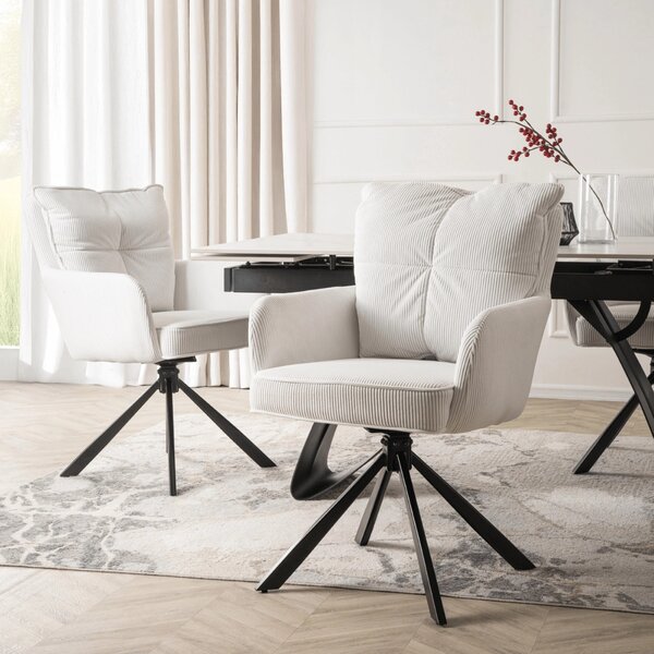 Jídelní židle Coma (krémová). Akce -14%