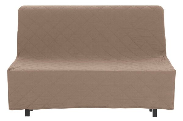 Prošívaný jednobarevný potah na pohovku typu harmonika zn. Colombine® hnědošedá 140x190 cm