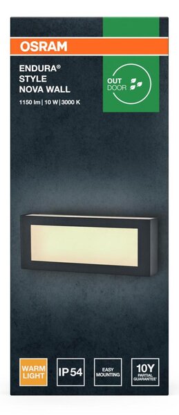 LEDVANCE venkovní nástěnné svítidlo Endura Style Nova 10 W 220-240 V 3000 K IP54