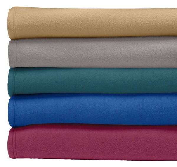 Napínací fleecové prostěradlo Ourson® 350g/m2 modrá džínová 90x190 cm
