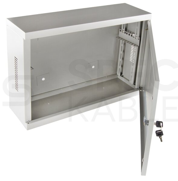 Kovový rozváděč montážní skříň 540x400x180 mm TPR-3U, záda plech, lesklá bílá