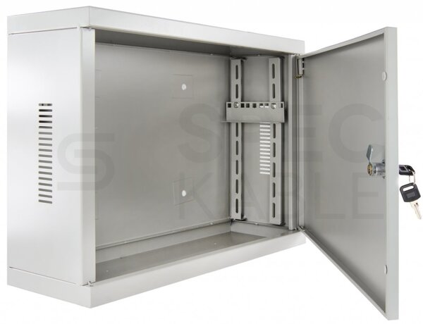 Kovový rozváděč montážní skříň 540x400x180 mm TPR-3U, záda plech, lesklá bílá