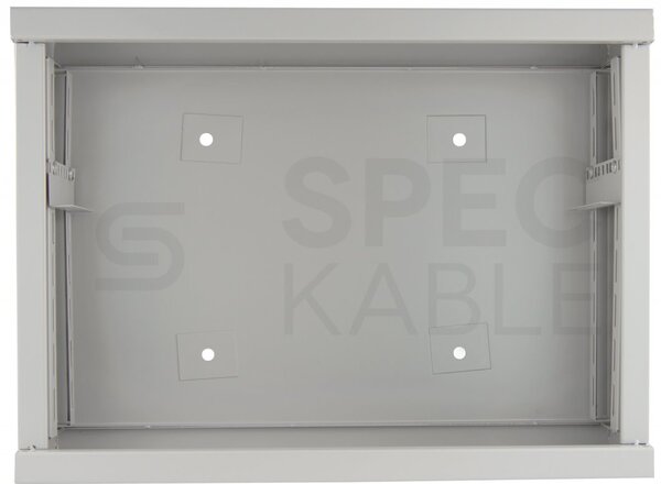 Kovový rozváděč montážní skříň 540x400x180 mm TPR-3U, záda plech, lesklá bílá