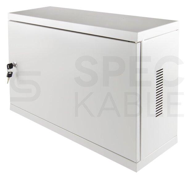 Kovový rozváděč montážní skříň 540x400x180 mm TPR-3U, záda plech, lesklá bílá