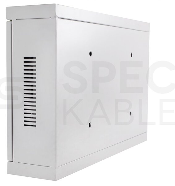Kovový rozváděč montážní skříň 540x350x120 mm TPR-2U, záda plech, lesklá bílá