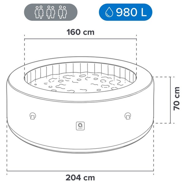 AVENLI NICE jacuzzi WOOD - nafukovací vířivka pro 6 osob