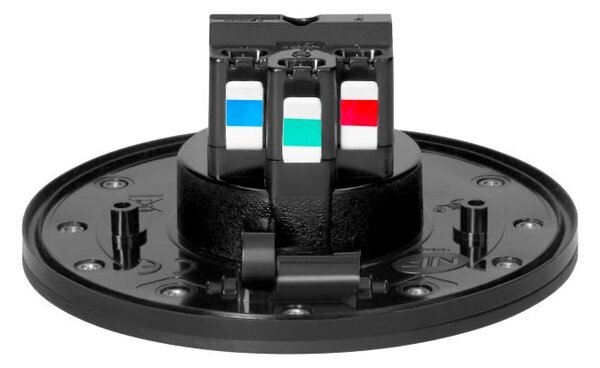 Zapuštěná zásuvka s víčkem, hermeticky uzavřená ORNO OR-GM-9030/B, nerez IP55, černá