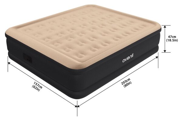Nafukovací matrace AVENLI 24042EU s vestavěnou pumpou 203x157x47