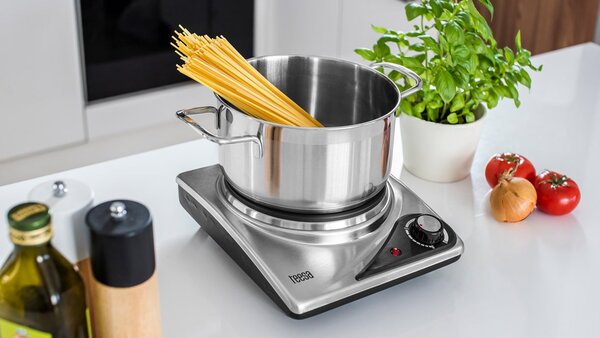 Vařič elektrický jednoplotýnkový TEESA TSA0202, 1500W, nerez