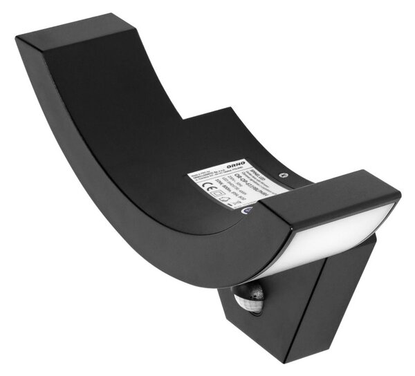 Venkovní svítidlo nástěnné s PIR IP54 ORNO OR-OP-6119BLPMR4, černá