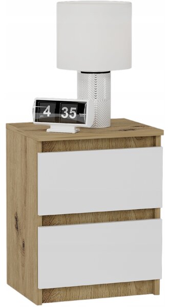 Noční stolek Reluna (artisan + bílá). Akce -16%