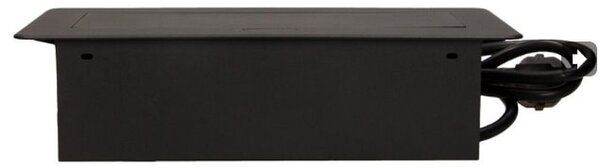 Výklopný blok zapuštěný ORNO OR-AE-13126/B/3M, 2x 230V a 2x USB,kabel 3m, černý