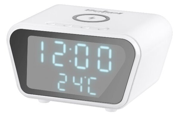 Digitální budík s indukční nabíječkou REBEL RB-6303-W, bílá