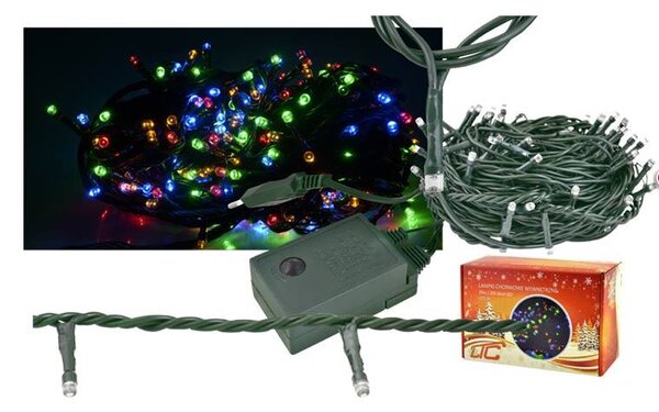 Vánoční osvětlení - řetěz LTC LXLED105 200LED/20m, studená bílá, vnitřní