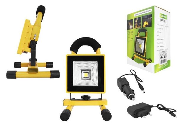 LED pracovní reflektor přenosný LTC LXLA310 SLIM s dobíjecí baterií, 10 W
