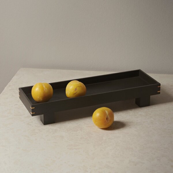 FERM LIVING Dřevěný podnos Bon X Small, Smoked Oak