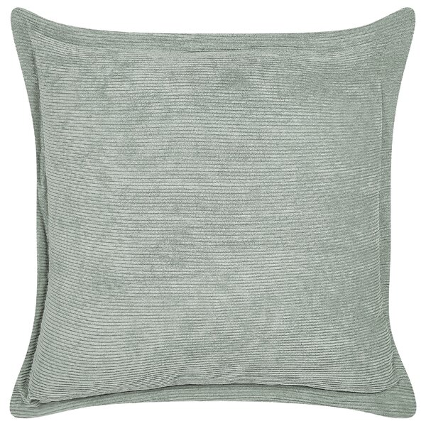 Sada 2 dekorativních polštářů ZINNIA Manšestr 43 x 43 cm Světle zelená Bez vzoru
