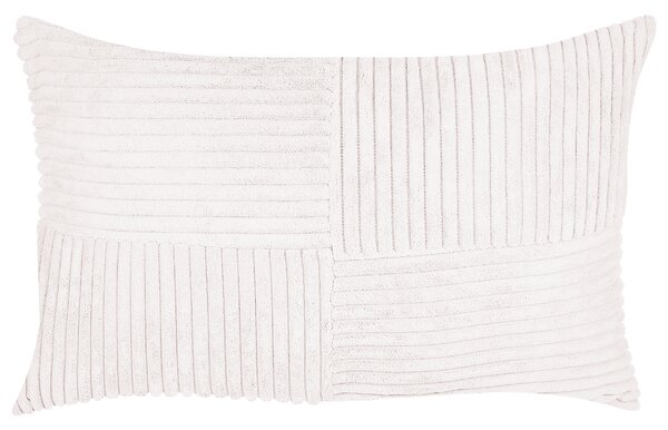 Sada 2 dekorativních polštářů MILLET 30 x 50 cm Manšestr Krémově bílá Geometrický vzor
