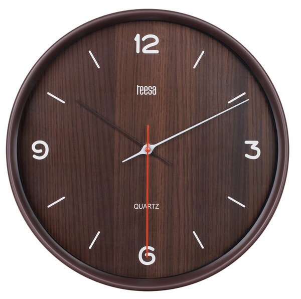 Nástěnné hodiny TEESA TSA0048DB 30cm, imitace tmavé dřevo