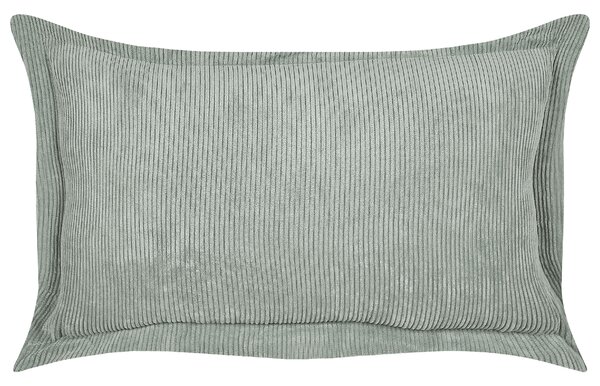 Sada 2 dekorativních polštářů ZINNIA Manšestr 47 x 27 cm Světle zelená Bez vzoru