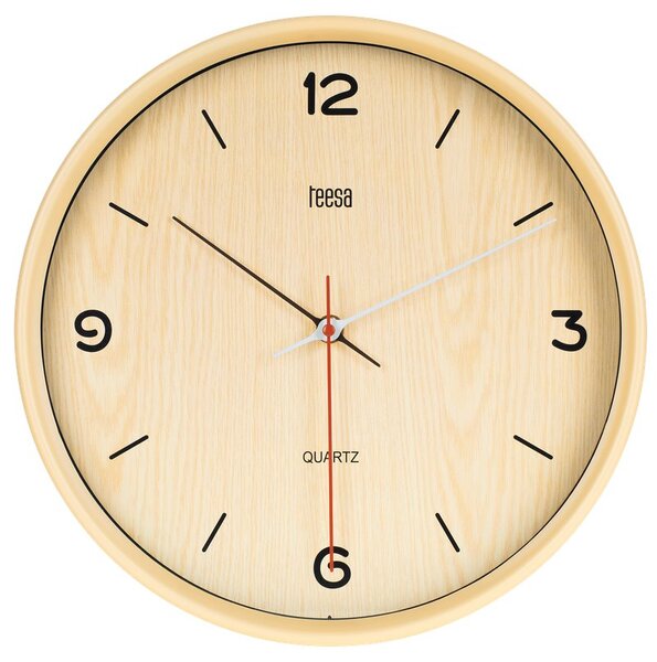Nástěnné hodiny TEESA TSA0048 30cm, imitace světlé dřevo