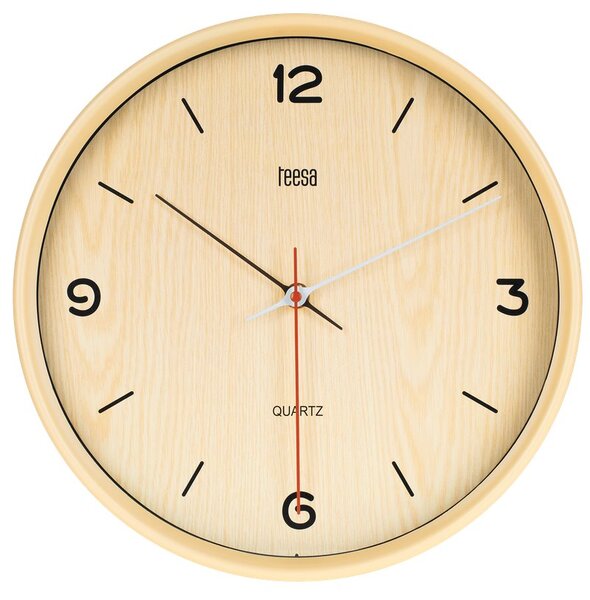 Nástěnné hodiny TEESA TSA0048 30cm, imitace světlé dřevo