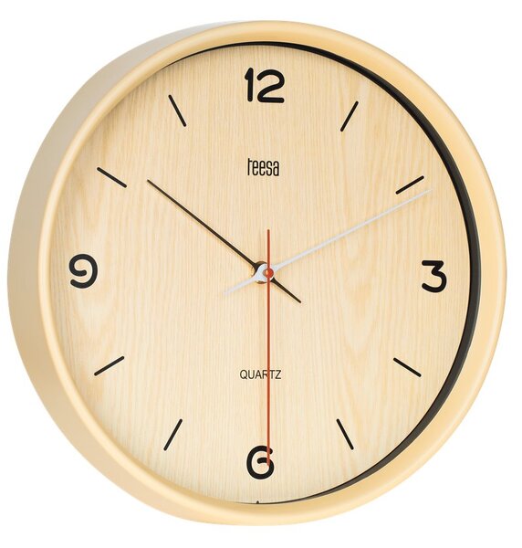Nástěnné hodiny TEESA TSA0048 30cm, imitace světlé dřevo