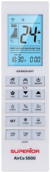 Univerzální dálkový ovladač SUPERIOR pro klimatizace AirCo 5000 in 1