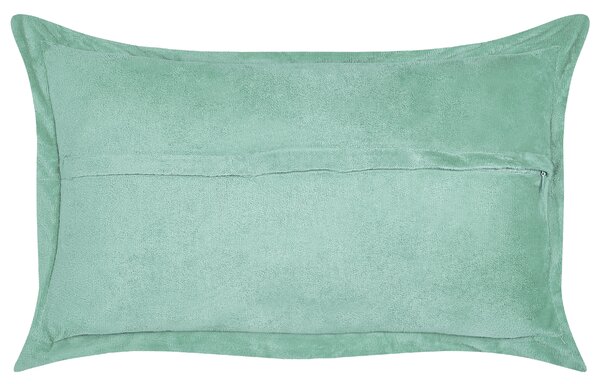 Sada 2 dekorativních polštářů ZINNIA Manšestr 47 x 27 cm Světle zelená Bez vzoru