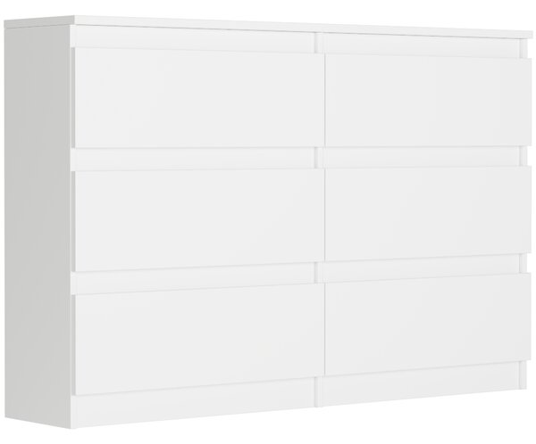 Komoda Rulux (bílá). Akce -15%
