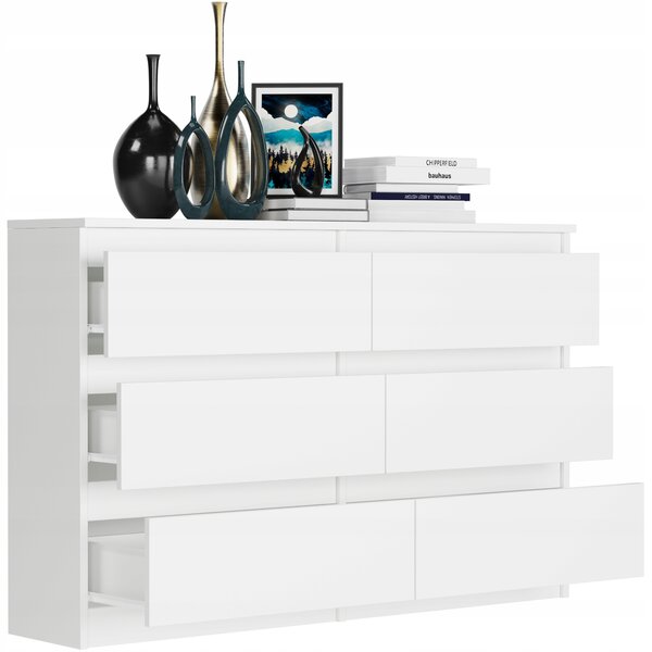 Komoda Rulux (bílá). Akce -15%