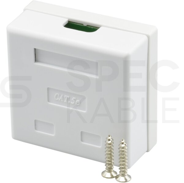Zásuvka NEKU CAT5E UTP 2 x RJ45 na omítku bílá
